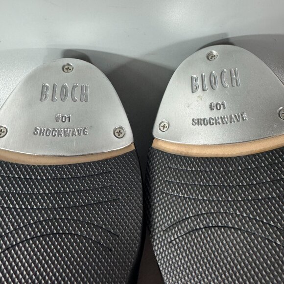 NIB Bloch Black Leather Tap Shoes Lace Up Dance with Techno Tap, Size 11 - Picture 9 of 13